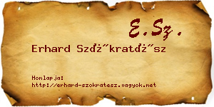 Erhard Szókratész névjegykártya